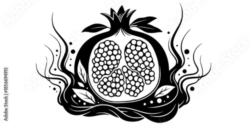 Mythology Pomegranate Fruit Persephone Silhouette