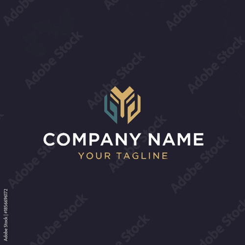 Modern geometric logo design for a company with a professional and creative brand identity.