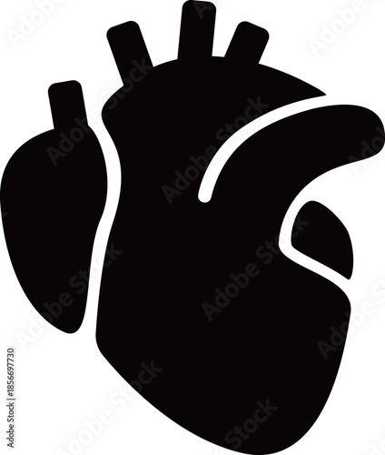 心臓のアイコン　モノトーン