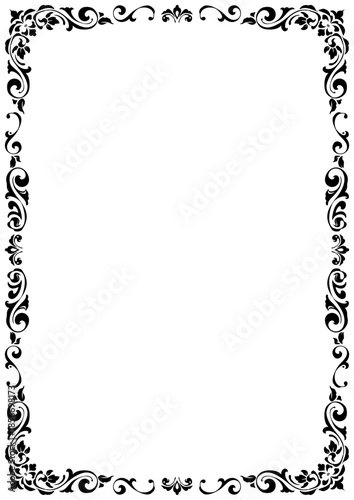格式高い装飾フレーム。A4サイズ。