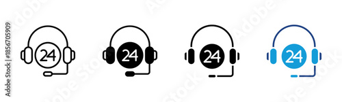 Services icon set multiple style collection