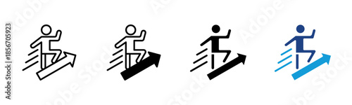 Grow icon set multiple style collection