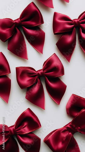 Cute bow, hair accessories, dark red velvet fabric bows 