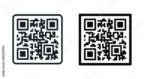 Scan QR code icon vector illustration, digital scanning symbol for smartphone use online access and QR code payment systems.