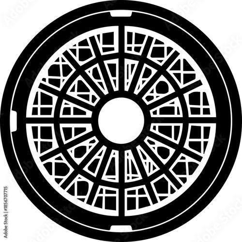 Classic black silhouette of a watering can ready to nourish plants and gardens with essential hydration for growth and beauty