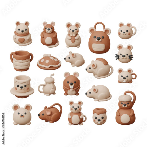 Cute animal ceramic tea set collection