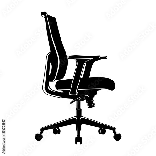 Modern office chair silhouette for business and workspace designs