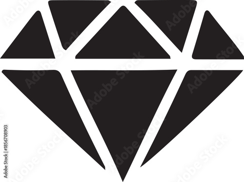 Black diamond shape with white lines geometric