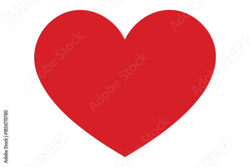 Red Heart Love Symbol Isolated on Transparent Background