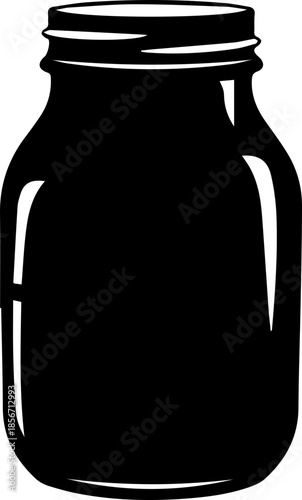 Bold black oven mitt icon with loop for kitchen safety and culinary creativity, perfect for cooking and baking designs