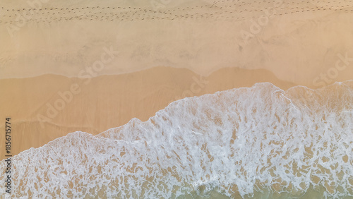 drone view water at the beach