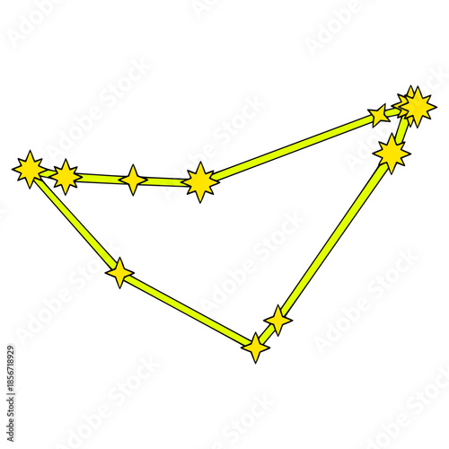 Capricornus constellation illustration hand drawn isolated vector