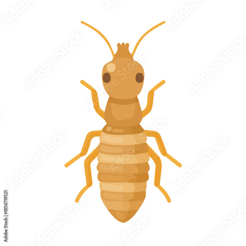 Termite Queen illustrated in a clean 2D flat vector style, minimal and modern, isolated on a white background.
