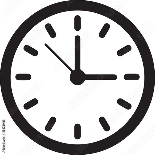 Minimalist Clock Icon Design for Time Management Concept