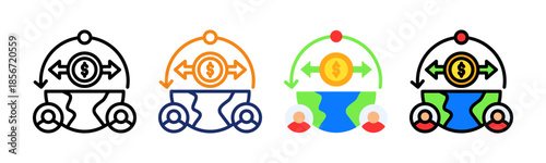 Crossborder Trade Icon Multiple Style Collection Set 