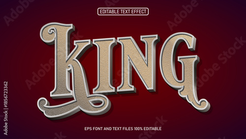 king style victorian text effect editable