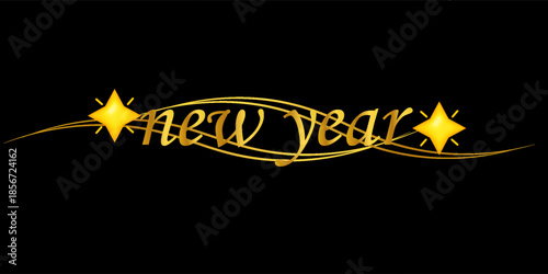 Happy newyear letters banner, Happy new year vector art and illustration. can use for, landing page, template, ui, web, mobile app, poster, banner, flyer, background