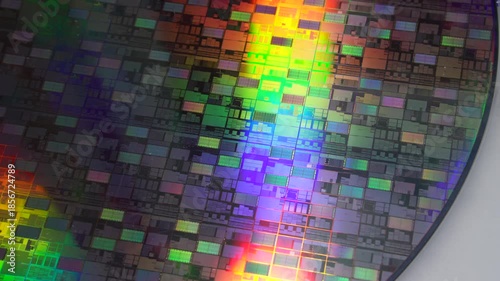 Silicon Wafers and Microcircuits of semiconductor material,used in electronics for the fabrication of integrated circuits 