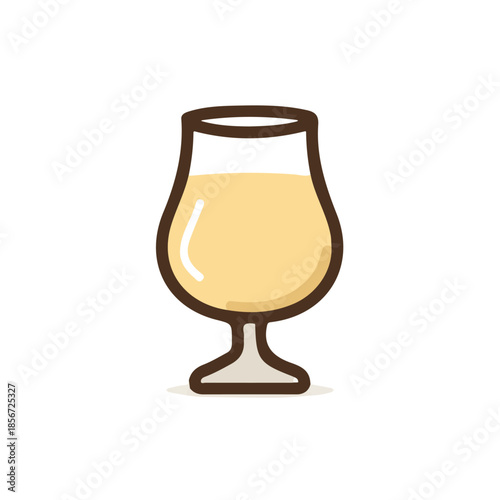 Eggnog in a clean 2D flat vector icon style, minimal and simple, set on a plain white background.