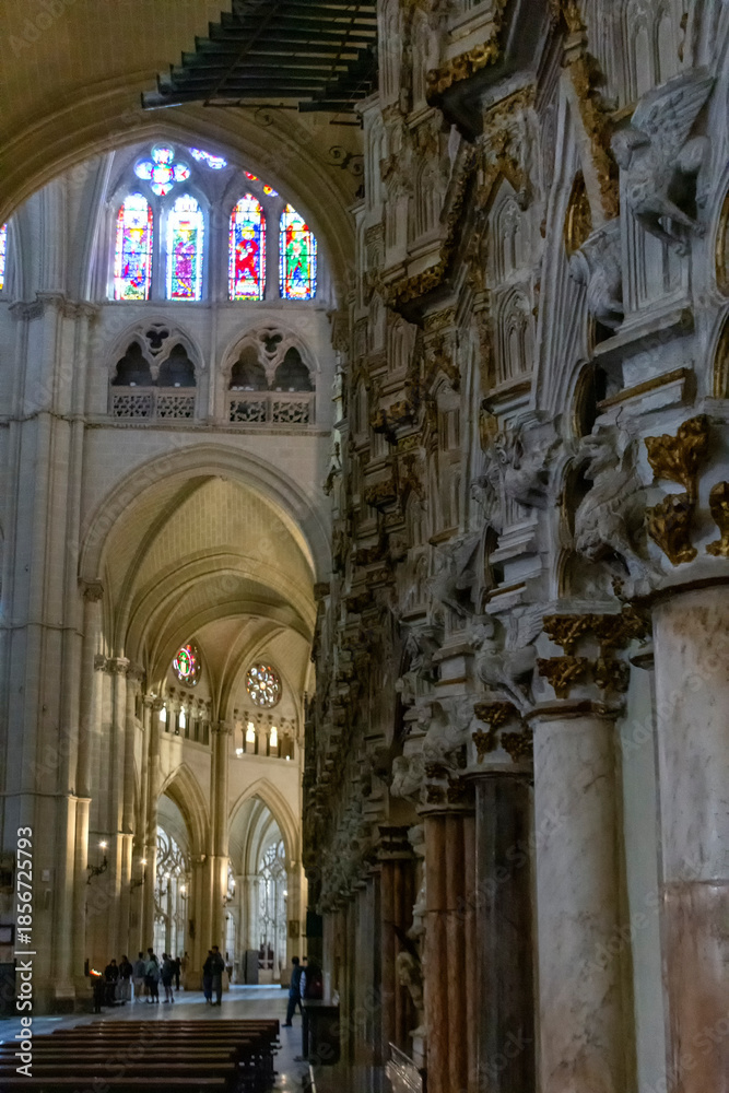 Naklejka premium Catedral de Toledo, octavo centenario, España