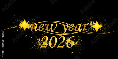 Happy newyear letters banner, Happy new year vector art and illustration. can use for, landing page, template, ui, web, mobile app, poster, banner, flyer, background