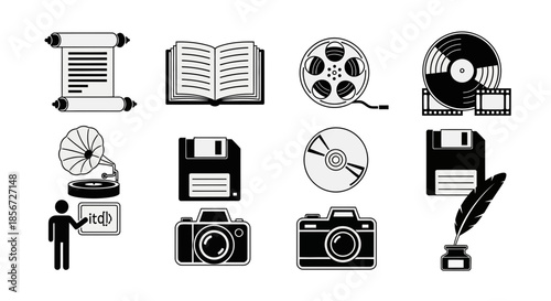 Collection of Media and Information Icons