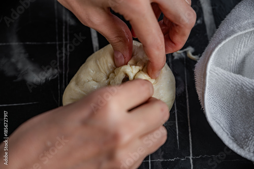 Hand Shaping Fried Pies with Savory Potato and Fried Onion Filling