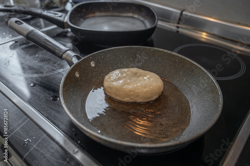 Fried Pies Made from Yeast Dough in a Hot Pan