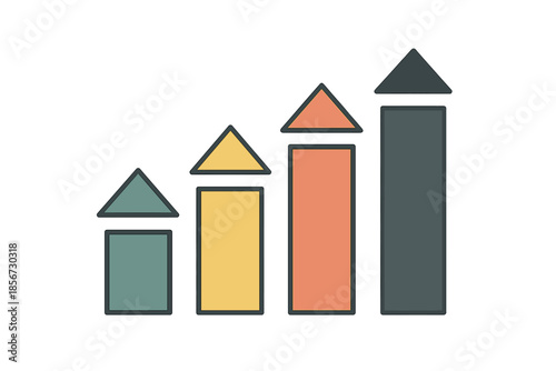 Bar Chart with Growing Arrows