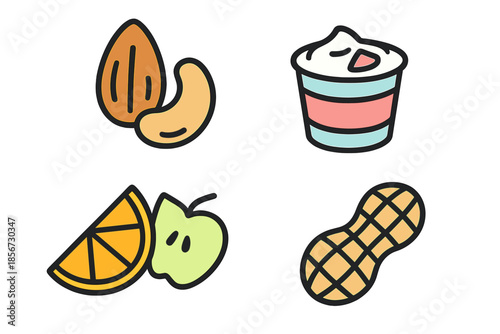 Healthy Snack Icons Collection
