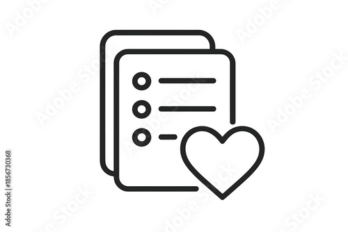 Checklist with Heart Icon