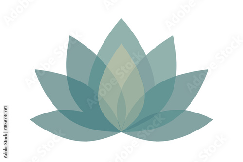 Abstract Lotus Flower with Soft Gradient Background