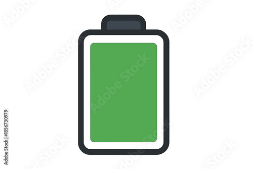 Full Battery Icon with Green Charge