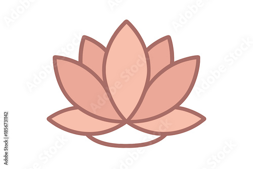 Glowing Lotus Flower on Gray Background