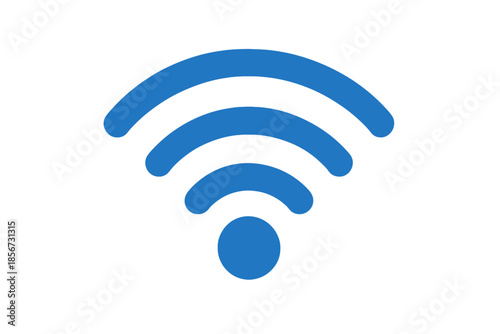 Blue Wi-Fi Symbol with Glow