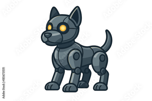 Robotic Dog with Glowing Eyes
