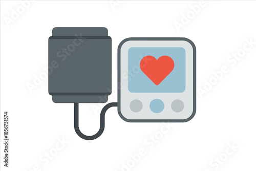 Blood Pressure Monitor with Heart Icon