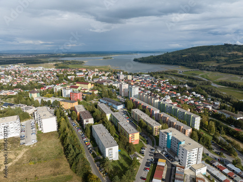 Aerial view of the town of Namestovo in Slovakia