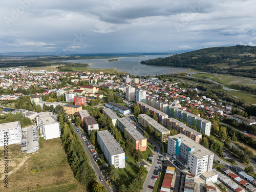 Aerial view of the town of Namestovo in Slovakia