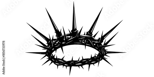 Thorn Crown Dark Fantasy Royalty Vector Silhouette