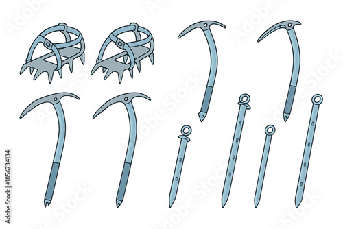 Collection of Ice Climbing Gear