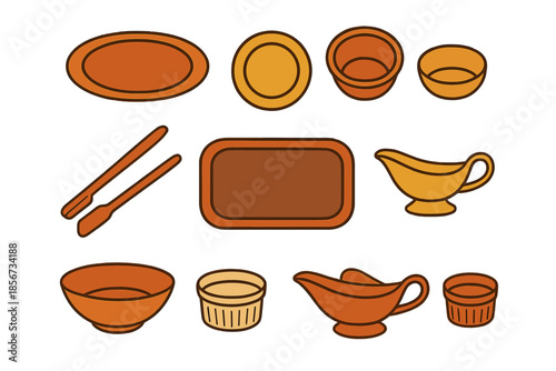 Collection of Kitchenware and Serving Dishes
