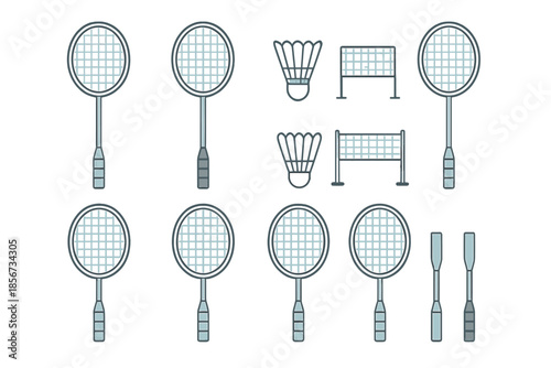Badminton equipment arrangement