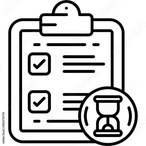 Task Progress Outline Icon