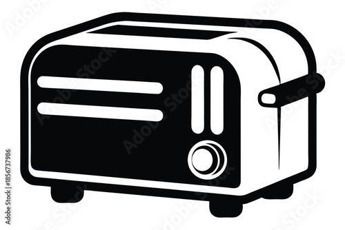 toaster silhouette line art vector illustration