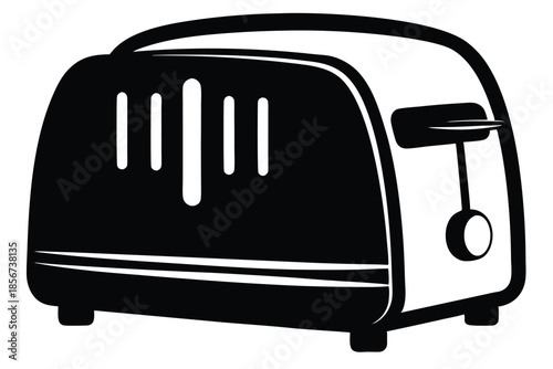 toaster silhouette line art vector illustration