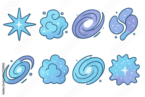 Cosmic Abstract Shapes and Galaxies