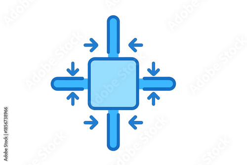 Compression and Shrinkage Icon with Arrows