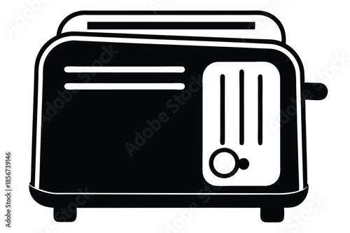 toaster silhouette line art vector illustration