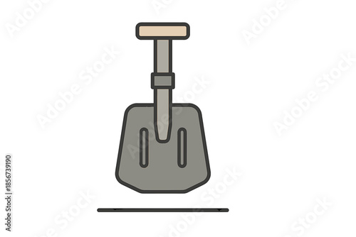 Shovel icon on a gradient background